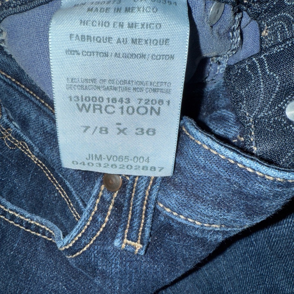 Wrangler CASH Jeans Women 7/8 Long Mid Rise Boot Cut 36" inseam No Gap Waistband - Picture 8 of 14